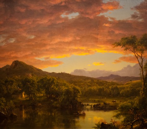 Frederic Edwin Church. A Country Home. 1854. 5' 3.63" x 3' 9.63